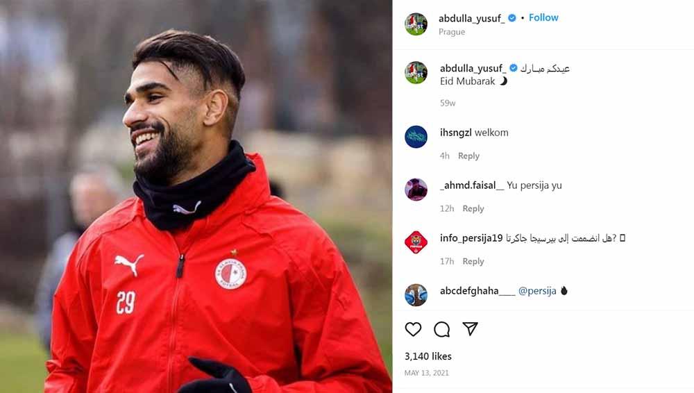 Abdulla Yusuf Helal, striker Timnas Bahrain yang dirumorkan gabung Persija Jakarta. Instagram@abdulla_yusuf_