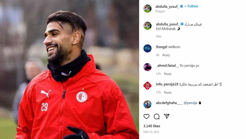 Abdulla Yusuf Helal, striker Timnas Bahrain yang dirumorkan gabung Persija Jakarta. Instagram@abdulla_yusuf_ Copyright: Instagram@abdulla_yusuf_