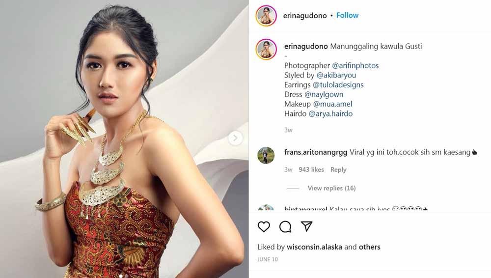 Erina Gudono, sosok yang dikabarkan menjadi kekasih baru CEO Persis Solo, Kaesang Pangarep. Foto: Instagram@erinagudono