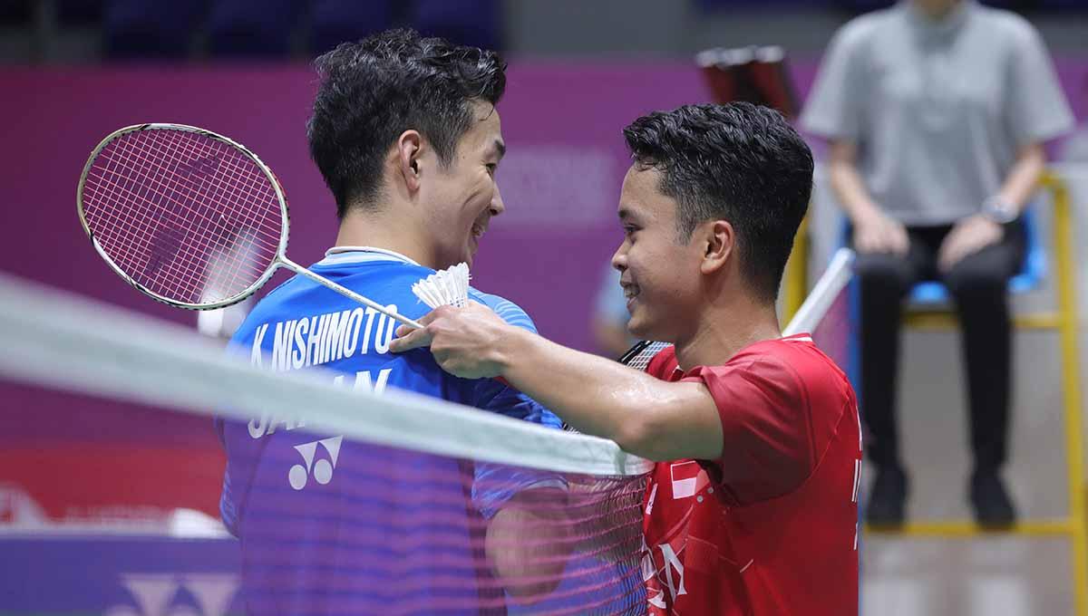 Pebulutangkis tunggal putra Indonesia, Anthony Sinisuka Ginting di Malaysia Master 2022. Foto: PBSI