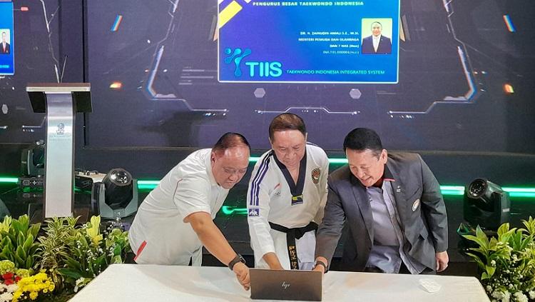 Pengurus Besar Taekwondo Indonesia (PBTI) meluncurkan Taekwondo Indonesia Integrated System (TIIS) secara nasional. - INDOSPORT