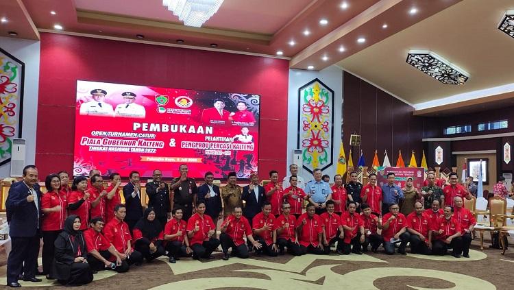 Kepengurusan Pengprov Kalimantan Tengah periode 2021-2025 yang dipimpin Saiful resmi dilantik oleh PB Percasi Pusat. - INDOSPORT
