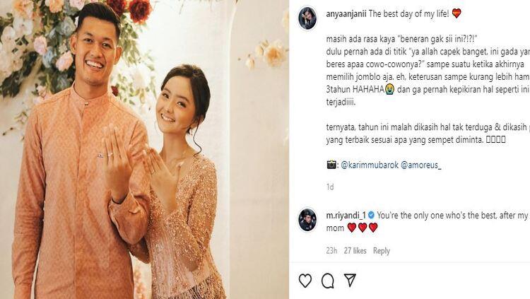 M. Riyandi saat melamar selebgram Anya Anjani