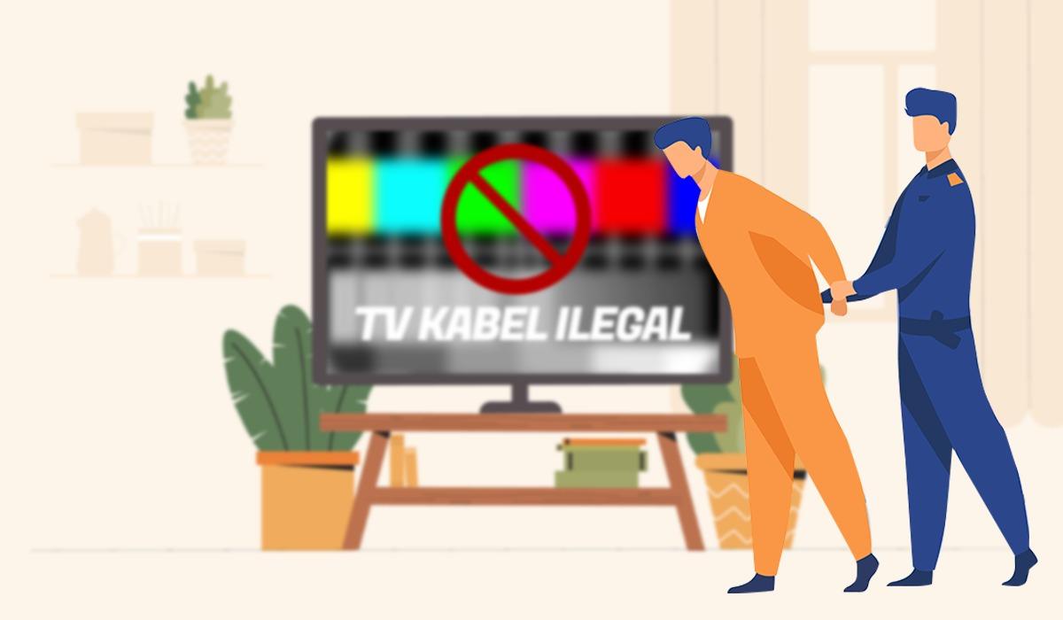 Ilustrasi TV Kabel Ilegal