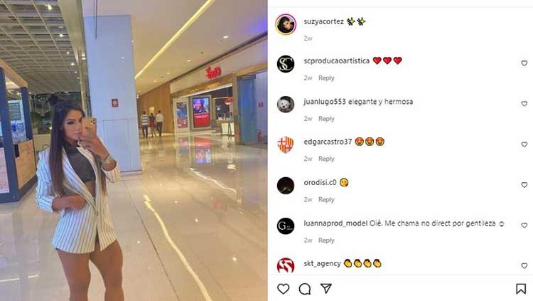 Suzy Cortez, model asal Brasil yang tergila-gila dengan Lionel Messi.