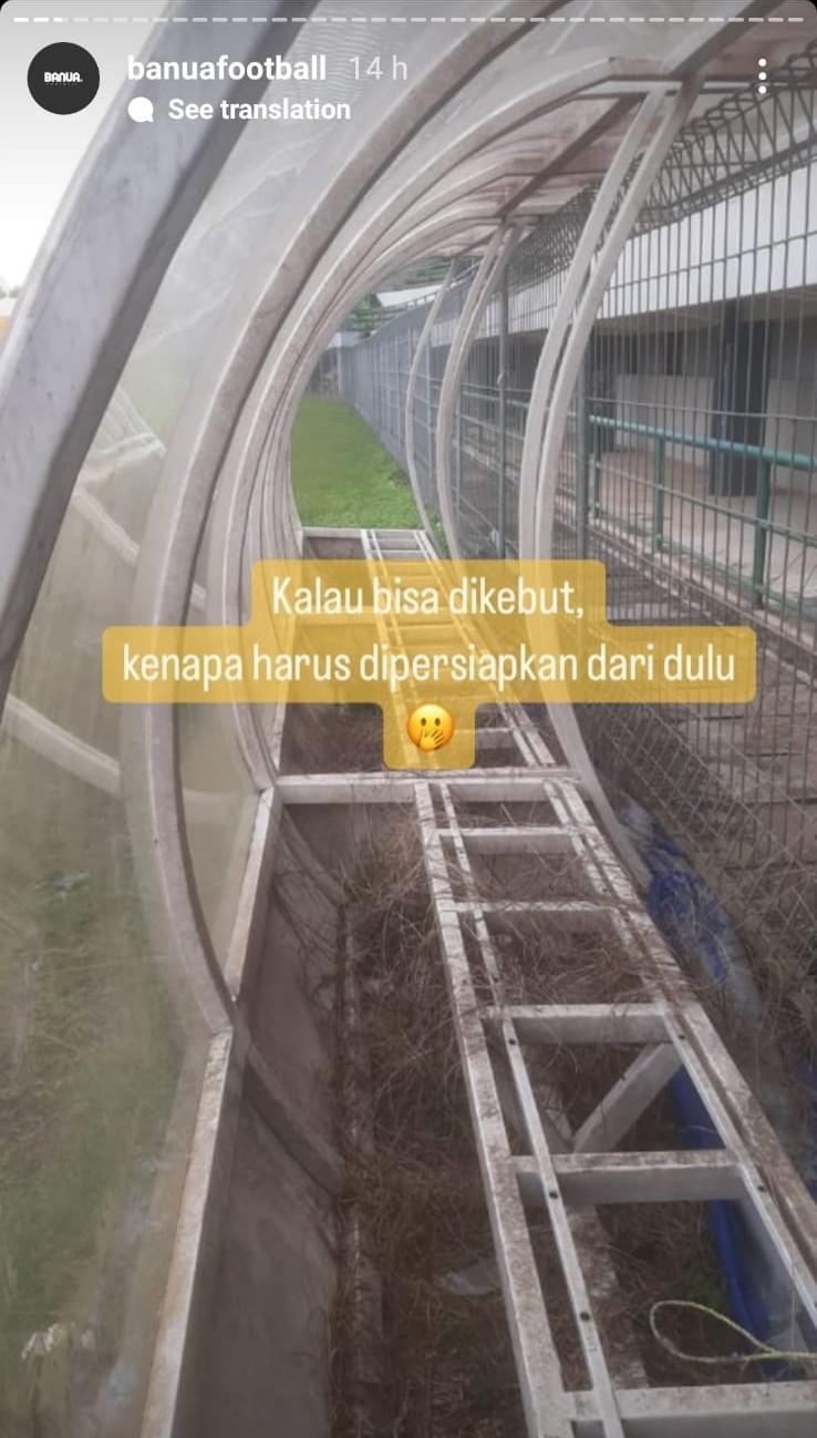 Penampakan Stadion Demang Lehman, markas Barito Putera jelang kick off Liga 1 2022. Copyright: Instagram @banuafootball