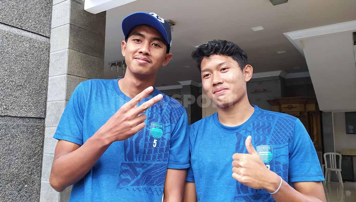 Kakang Rudianto dan Ferdiansyah kembali gabung tim Persib Bandung, usai memperkuat Timnas Indonesia U-19. Foto: Arif Rahman/INDOSPORT