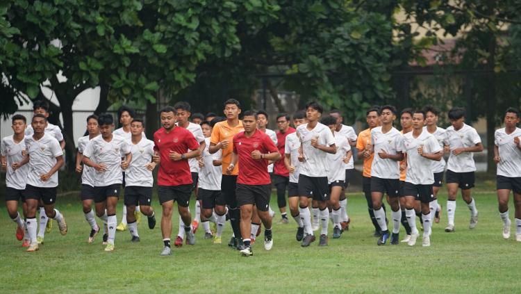 TC Timnas Indonesia U-16 di Lapangan UNY Yogyakarta jelang Piala AFF U-16 2022.