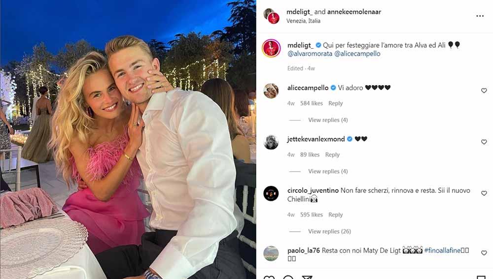 Annekee Molenaar, pacar Matthijs de Ligt. Foto: Instagram@annekeemolenaar
