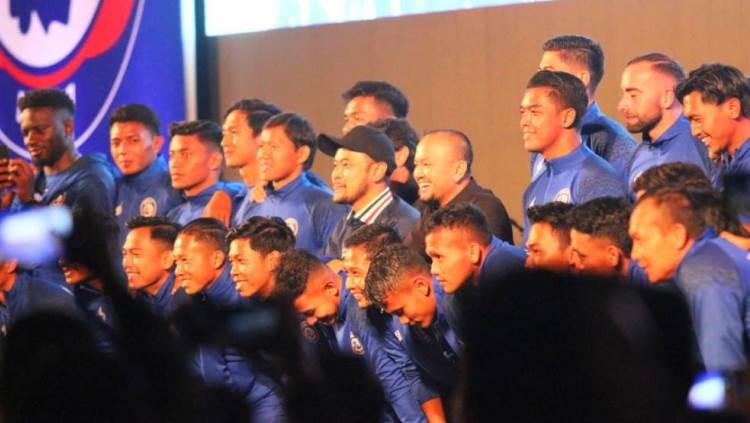 Arema FC launching tim dan jersey baru. Foto: Ian Setiawan/INDOSPORT.