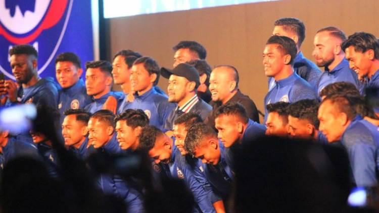 Arema FC launching tim dan jersey baru. Foto: Ian Setiawan/INDOSPORT. - INDOSPORT