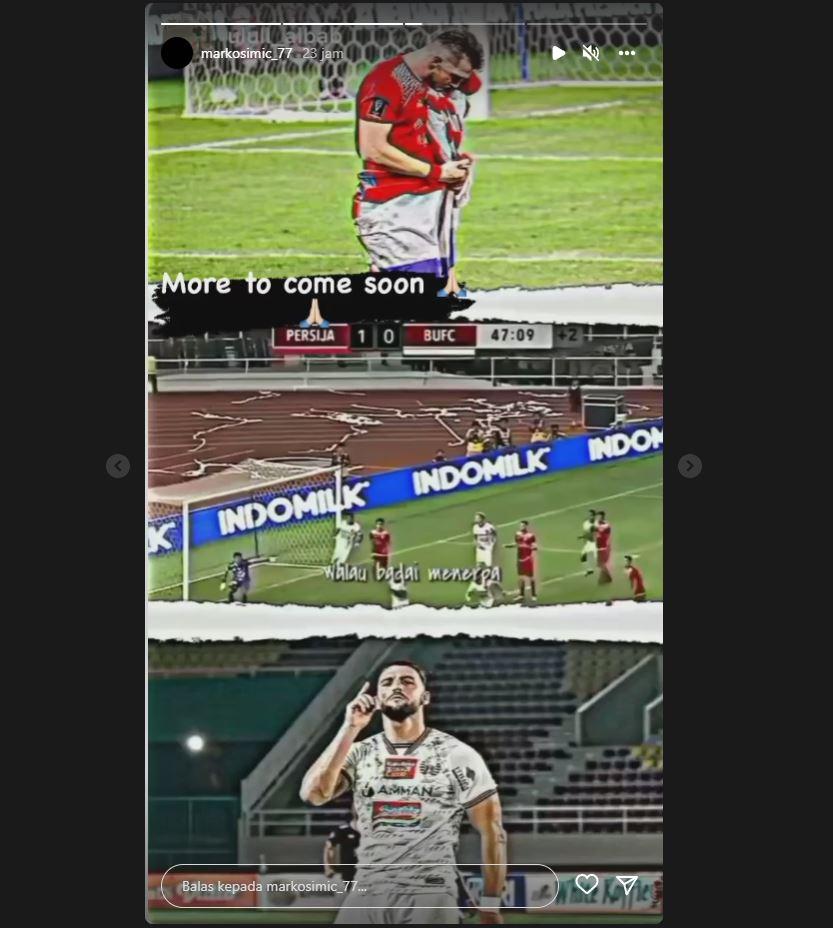 Marko Siimc menunjukkan bahwa ia sejatinya masih mencintai Persija Jakarta Copyright: Instagram @markosimic_77