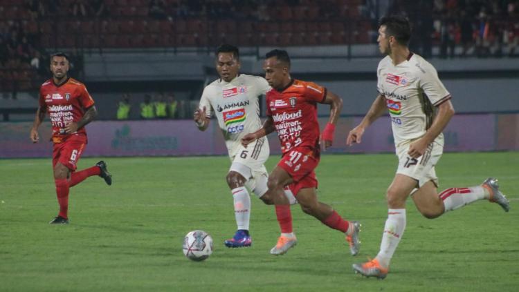 Pertandingan Liga 1 antara Bali United vs Persija Jakarta di Stadion I Wayan Dipta, Gianyar, Sabtu (23/07/22).