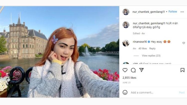 'Nur Gemilang' Rina Nose akan bertanding bulutangkis lawan Bellaetrix Manuputty. Foto: instagram/nur_chantiek_gemilang11.
