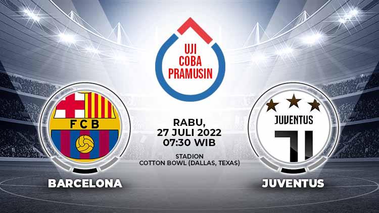 Berikut prediksi pertandingan tur pramusim antara Barcelona vs Juventus pada Rabu (27/07/22). - INDOSPORT