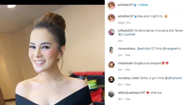 Aktris dan presenter cantik Indonesia, Astrid Tiar. Foto: instagram/astridtiar127.