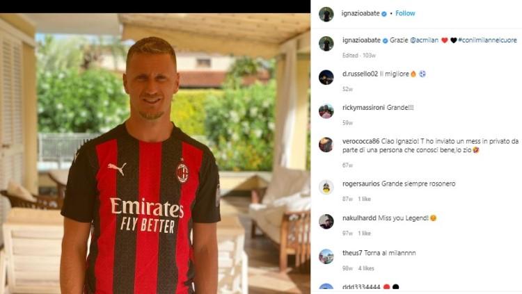 Mantan pemain AC Milan, Ignazio Abate. Foto: instagram/ignazioabate.