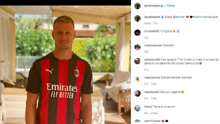 Mantan pemain AC Milan yang kini menangani tim U-19, Ignazio Abate. Foto: instagram/ignazioabate. - INDOSPORT