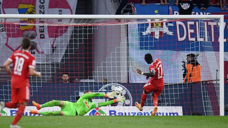 Sadio Mane berhasil mencetak gol di laga RB Leipzig vs Bayern Munchen (31/07/22). (Foto: - INDOSPORT