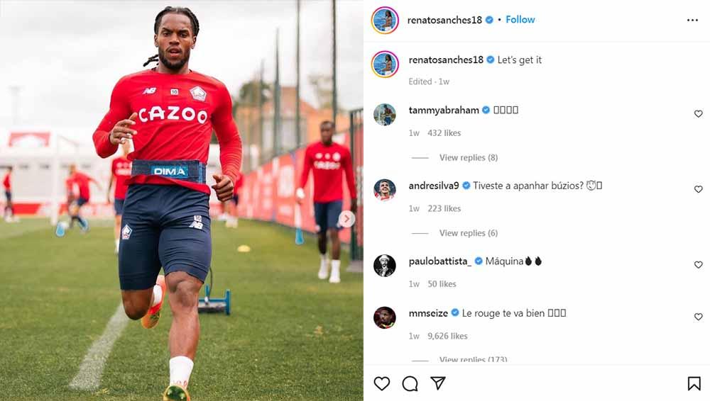 Renato Sanches memang mau pindah ke Paris Saint-Germain namun mereka harus menjual dahulu sebelum bertindak sehingga AC Milan kembali punya kesempatan. Foto: Instagram@renatosanches18