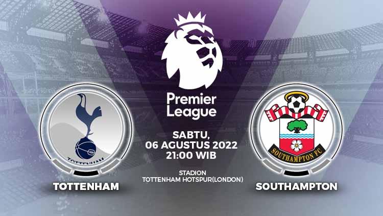 Prediksi pertandingan pekan pertama Liga Inggris 2022-2023 antara Tottenham Hotspur vs Southampton .