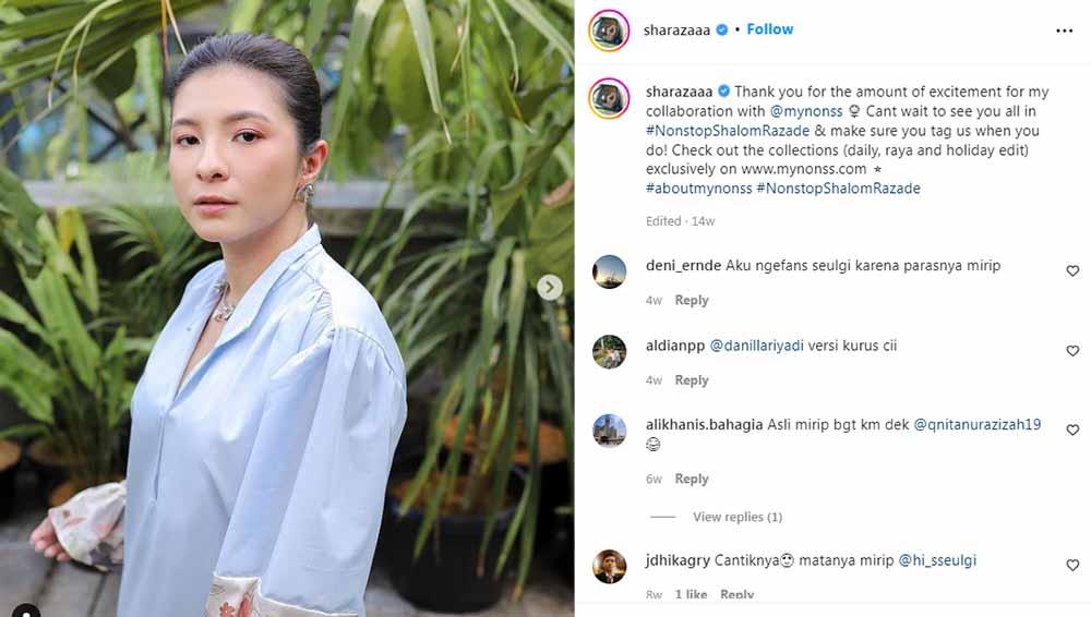 Shalom Razade, Putri sulung Wulan Guritno. Foto: Instagram@sharazaaa