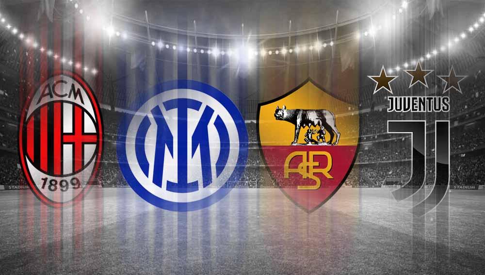 AC Milan, Inter Milan, AS Roma dan Juventus.
