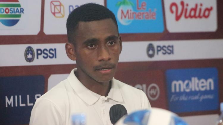 Kapten timnas Indonesia U-16, Muhammad Iqbal Gwijangge.