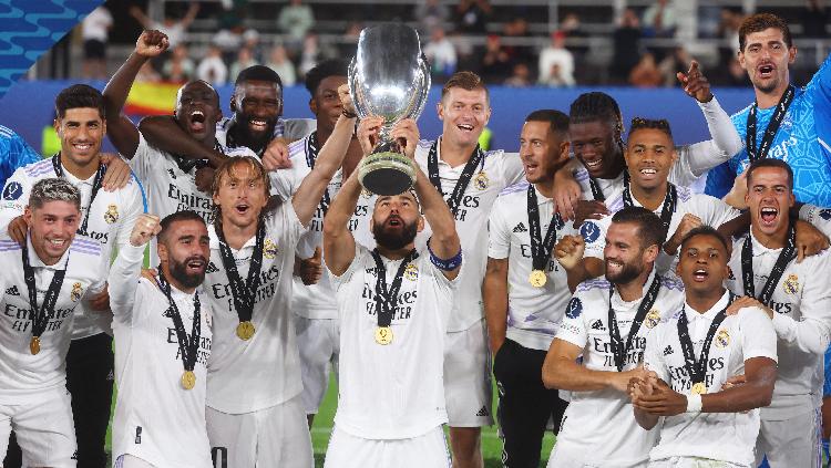 Organisasi Sepak Bola Eropa, UEFA, dilaporkan akan mengubah format Piala Super Eropa dan akan diselenggarakan di Amerika Serikat. REUTERS-Kai Pfaffenbach