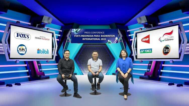 Konferensi pers FOX’S Indonesia Para Badminton International 2022, Kamis (11/8/22).