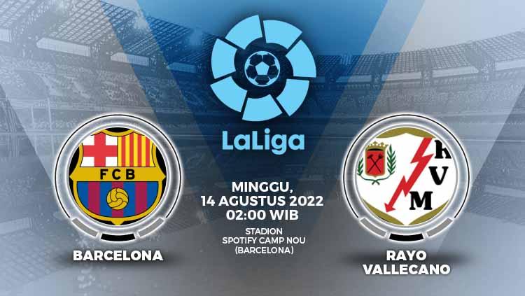Prediksi pertandingan antara Barcelona vs Rayo Vallecano (LaLiga Spanyol).