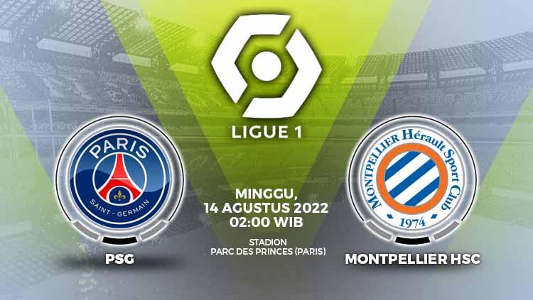 Berikut ini link live streaming pertandingan Liga Prancis (Ligue 1) antara Paris Saint-Germain (PSG) vs Montpellier, Minggu (14/08/22) dini hari WIB.