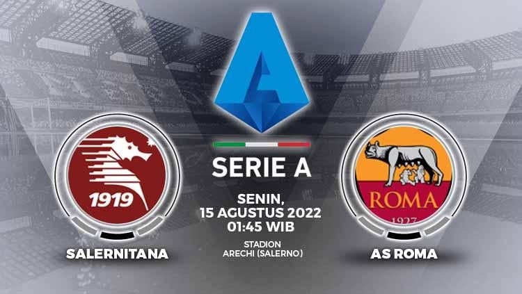Berikut adalah link live streaming Liga Italia (Serie A) pekan perdana yang mempertemukan Salernitana vs AS Roma, Senin (15/05/22), pukul 01.40 WIB. - INDOSPORT