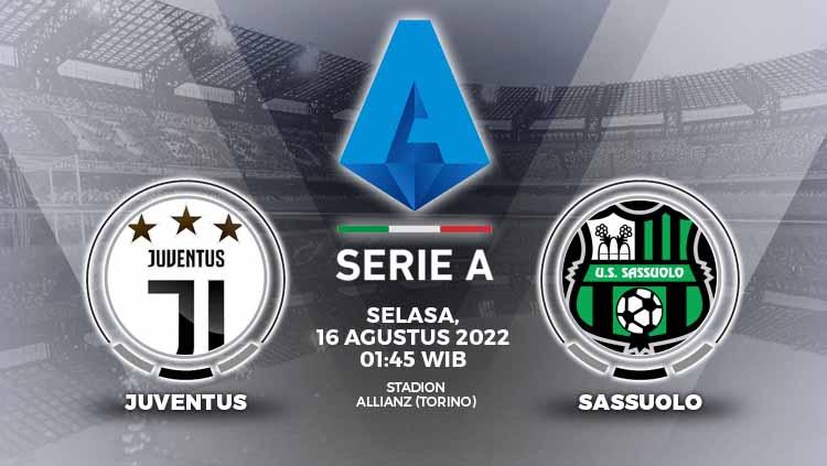 Berikut adalah prediksi pertandingan Liga Italia (Serie A) 2022/23 antara Juventus vs Sassuolo, Senin (15/08/22) dini hari.