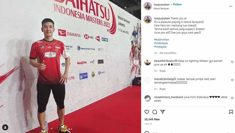 Low Juan Shen ganda putra asal Malaysia. Instagram@lowjuanshen - INDOSPORT