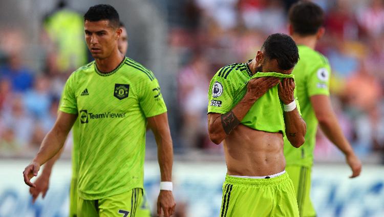 Cristiano Ronaldo saat ini sedang tidak baik-baik saja di klub Liga Inggris, Manchester United. Foto: REUTERS-David Klein.