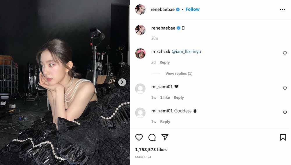 Artis Korea Selatan sekaligus leader dari grup idol Red Velvet, Irene, pernah membuat mantan pemain Juventus pernah klepek-klepek. Intip pesonanyanya berikut. Foto: Instagram@renebaebae