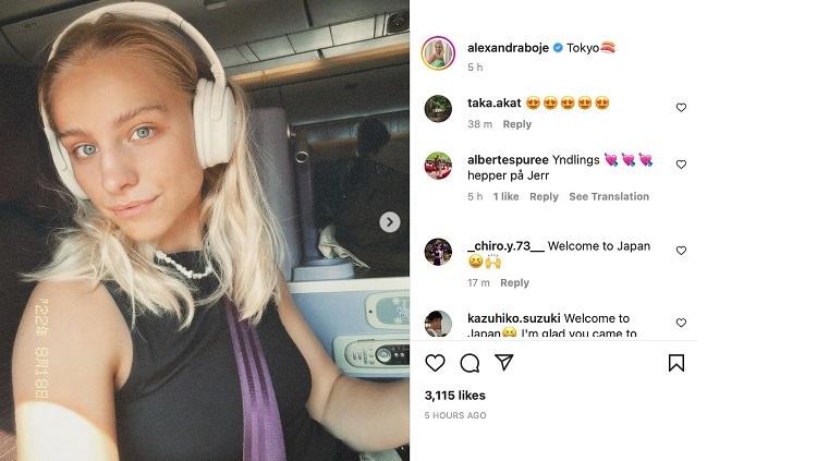 Pebulutangkis cantik asal Denmark, Alexandra Boje.