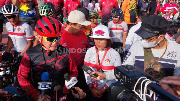 Gubernur Kalteng, Sugianto Sabran di acara pre event Cup Road Race, Sabtu (20/08/22).
