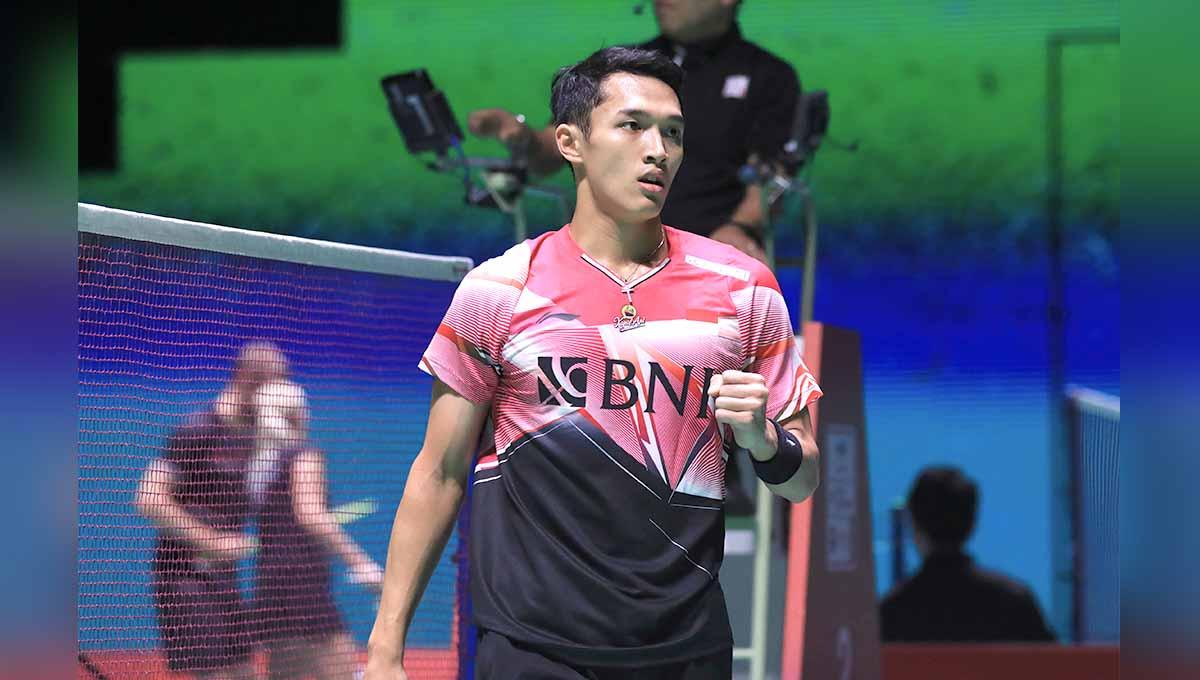 Tunggal putra Indonesia Jonatan Christie di Kejuaraan Dunia Bulutangkis 2022. Foto: PBSI