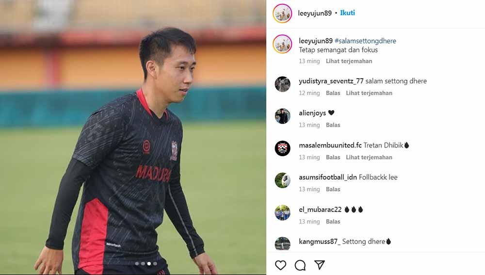 Gelandang naturalisasi asal Korea Selatan, Lee Yu-jun. Foto: Instagram@leeyujun89