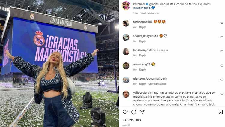 Karoline Lima, mantan kekasih dari pesepakbola klub Liga Spanyol Real Madrid, Eder Militao.