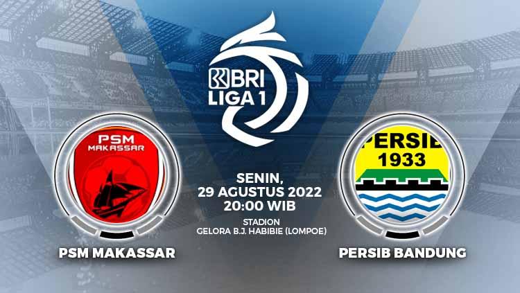 Hasil Liga 1 Indonesia 2022/2023 pertandingan pekan ketujuh antara PSM Makassar vs Persib Bandung yang digelar pada Senin (29/08/22) malam. - INDOSPORT