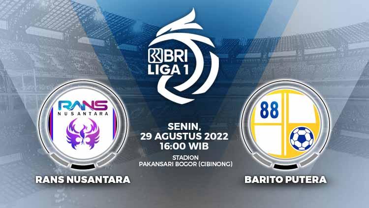 Berikut adalah hasil pertandingan Liga 1 2022/23 pekan ketujuh, antara Rans Nusantara FC vs Barito Putera di Stadion Pakansari, Senin (29/08/22) sore. - INDOSPORT