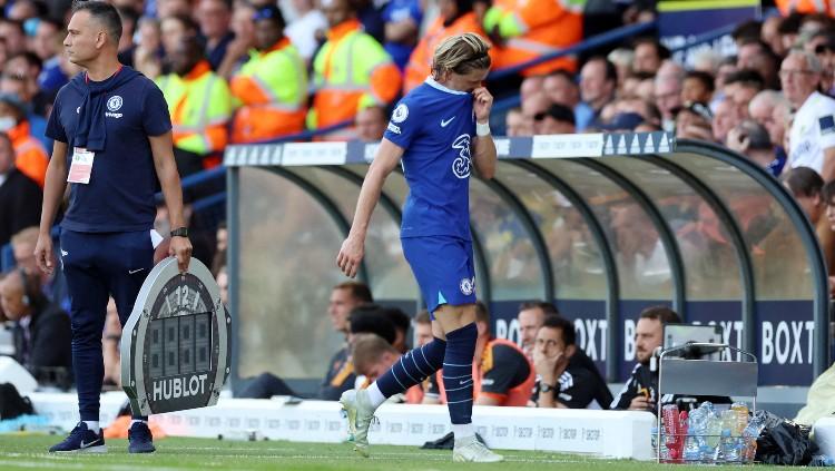 Graham Potter dilaporkan tetap memuji Conor Gallagher meski tidak banyak membantu pada hasil imbang di laga Chelsea vs Everton di Liga Inggris 2022-2023. (Foto: REUTERS/Phil Noble) - INDOSPORT