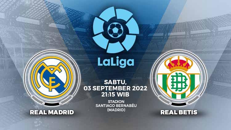 Hasil pertandingan Liga Spanyol (La Liga) 2022/2023 pekan keempat antara Real Madrid vs Real Betis yang digelar pada Sabtu (03/09/22) dengan skor akhir 2-1.