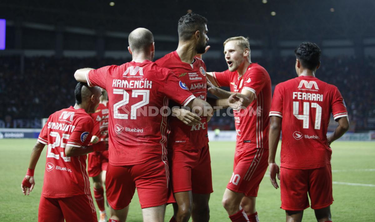 Pertandingan antara Persija Jakarta vs Bhayangkara FC di BRI Liga 1, Sabtu (03/09/22).