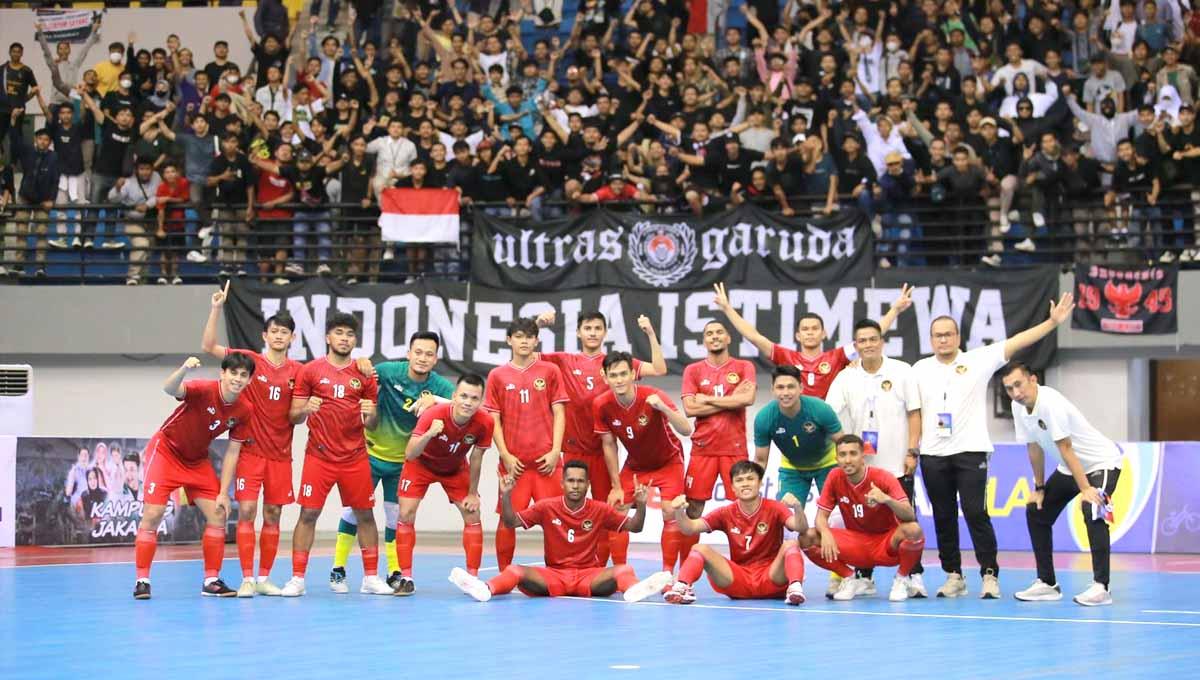 Pertandingan antara Timnas Futsal Indonesia vs Korea Selatan, International Futsal Cup 2022, Selasa (06/09/22) di GOR Amongraga, Yogyakarta. Foto: FFI