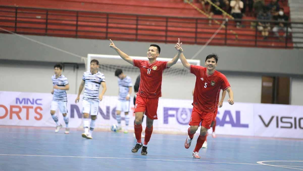 Pertandingan antara Timnas Futsal Indonesia vs Korea Selatan, International Futsal Cup 2022, Selasa (06/09/22) di GOR Amongraga, Yogyakarta. Foto: FFI - INDOSPORT