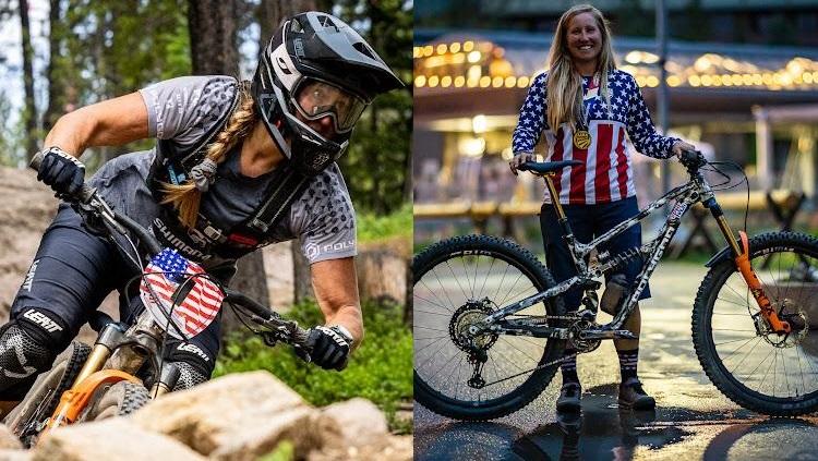 Pembalap sepeda gunung asal Amerika Serikat, Amy Morrison. - INDOSPORT